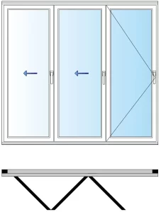 cancel plegable de PVC esquema-330-hojas