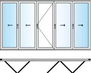 cancel plegable de PVC esquema-532-hojas