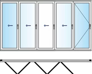 cancel plegable de PVC esquema-550-hojas