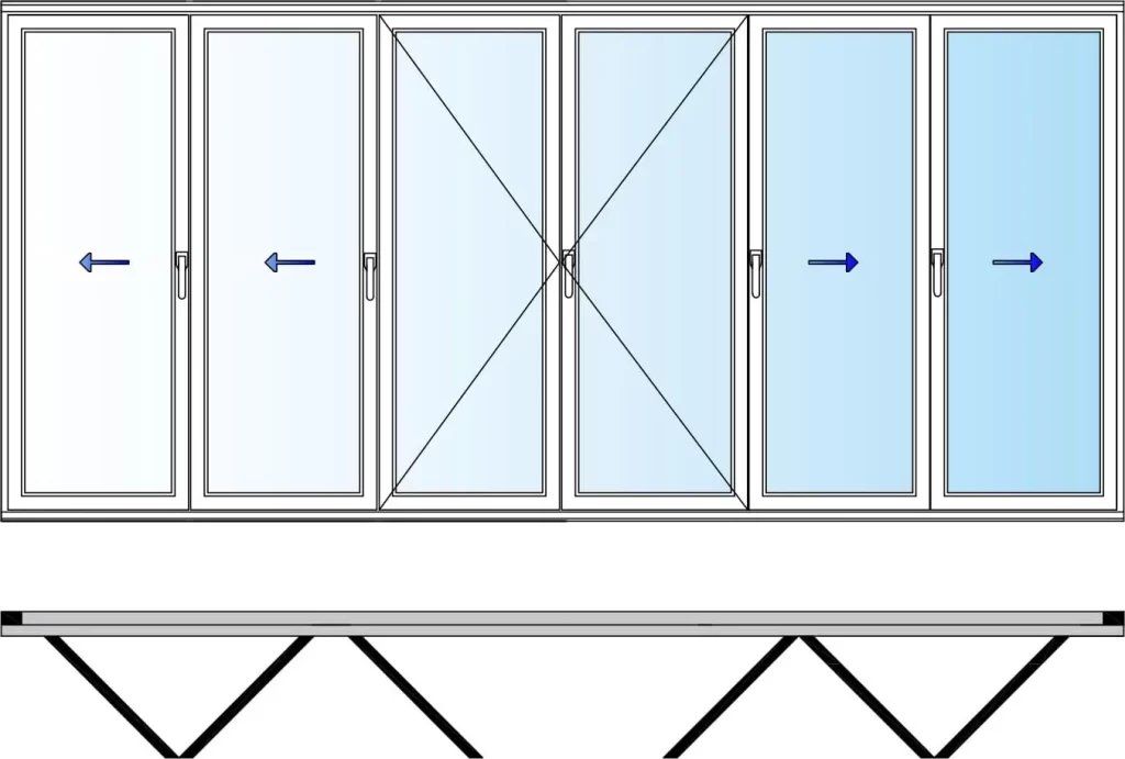 cancel plegable de PVC esquema-633-hojas
