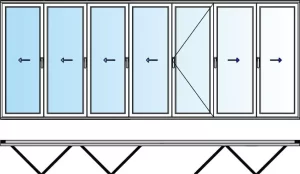 cancel plegable de PVC esquema-743-hojas