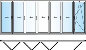 cancel plegable de PVC esquema 761 hojas